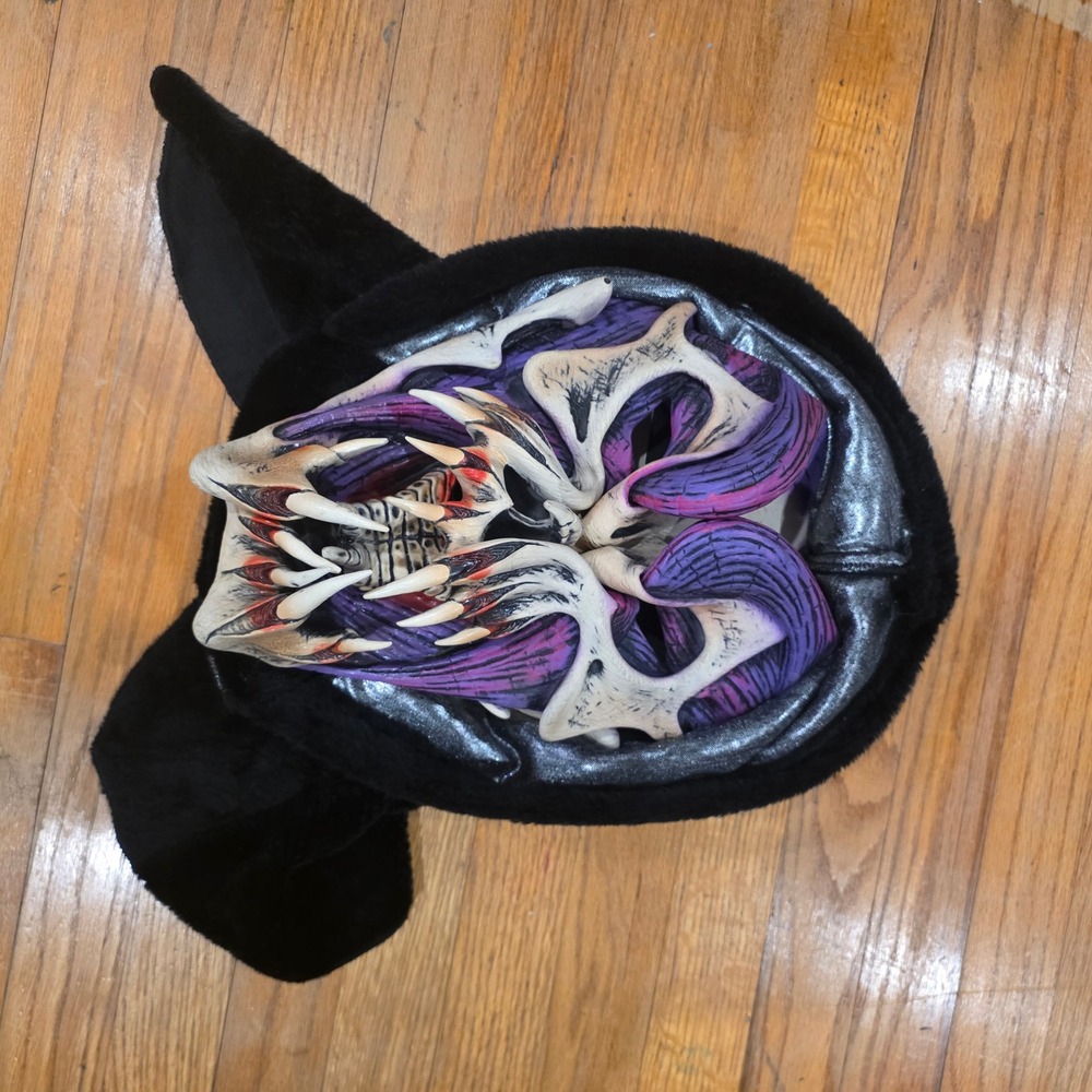 Zagone Studios Hooded Monster Mask Purple Fangs predator alien Horror Halloween